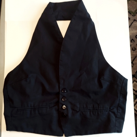 NEW Anthropologie Maeve women's cotton halter vest black top- size 10 - Picture 3 of 12